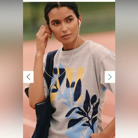 NWT Anthropologie Daily Practice Short Sleeve Mini T-Shirt Dress XS - Picture 2 of 9